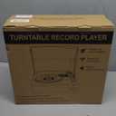 Vintage Record Players for Vinyl with Speakers Belt-Driven Retro Turntable LP Player Support 3-Speed, Bluetooth Playback, AUX-in, Headphone, RCA All-in-one Auto Stop Phonograph Wooden Brown