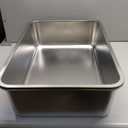 Stainless Steel Litter Box 2 Pack, 23.6x15.7"x6" Deep Stainless Steel Cat Litter Box Extra Large, XL Metal Litterbox for Big Cats with High Sides, Non Stick Surface, Easy to Clean