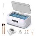 Ultrasonic Jewelry Cleaner: 48Khz Ring Cleaner Ultrasonic Machine with Digital Timer, 4 Cleaning Modes, 24W Sonic Cleaner for Jewelry, Glasses, Retainer, Watch Strap, Home & Travel Use, 13.5oz