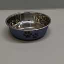 Loving Pets Bella Dog Bowls- Stainless Steel Dog & Cat Bowls - Spill Proof Dog Food Bowl, Cat Bowl, Puppy Essentials & Pet Supplies Great for Home & Travel (Medium 20-35 lbs, Blueberry)