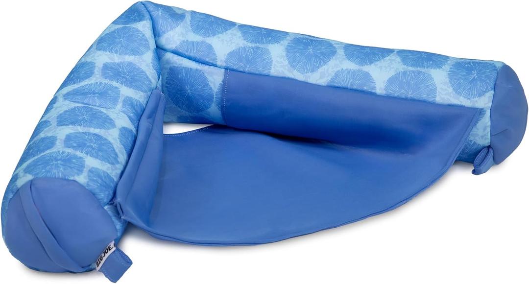 Big Joe Noodle Sling No Inflation Needed Pool Seat with Armrests, Coral Bloom Double Sided Mesh, Quick Draining Fabric, 3 feet