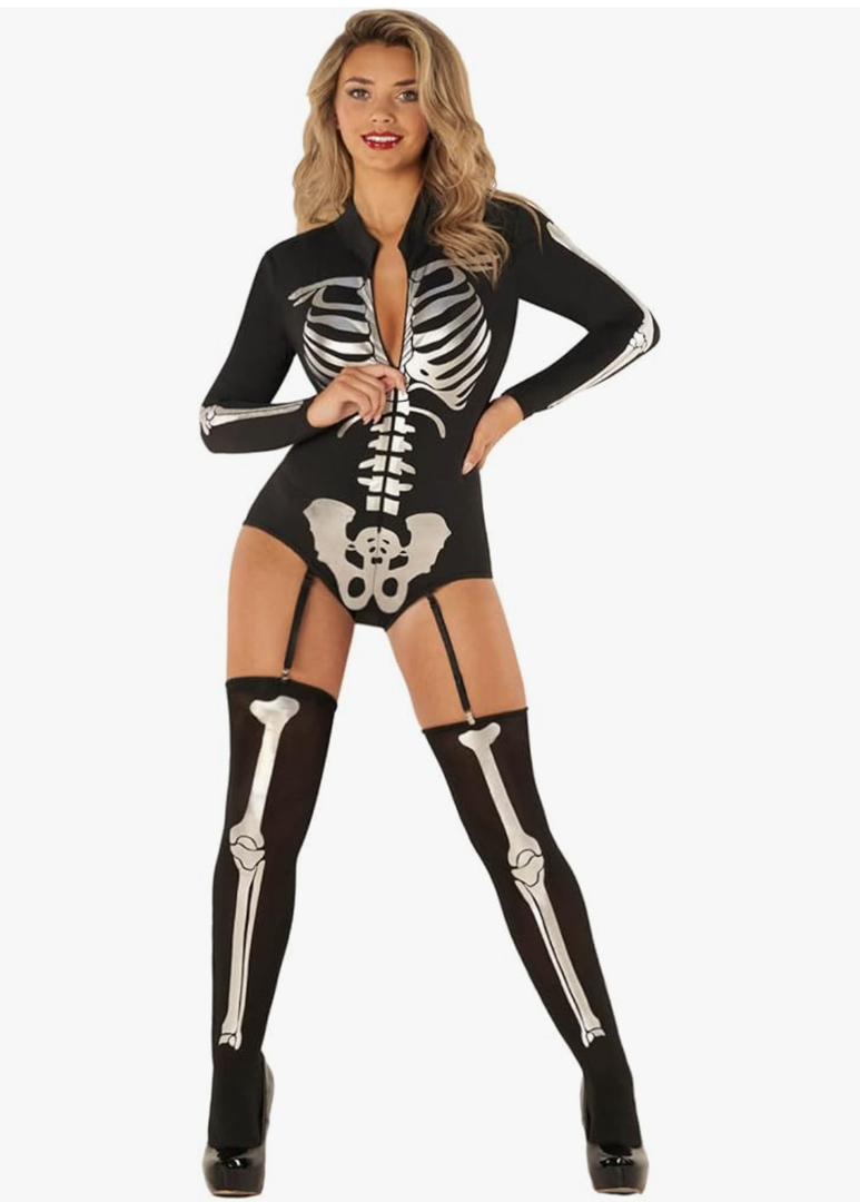 Morph Costumes Skeleton Bodysuit - Women's Halloween Costume, Size XL