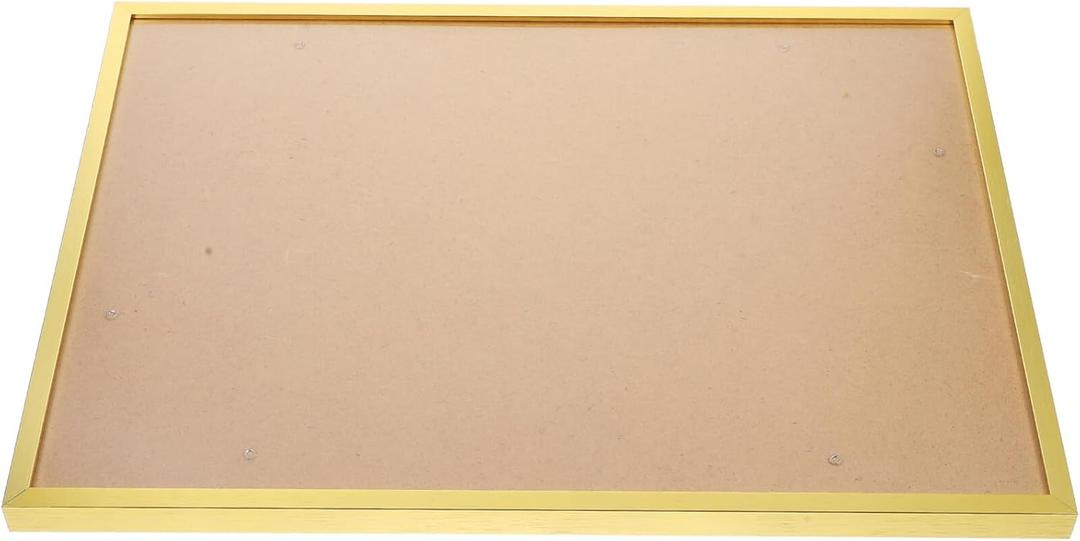 Unomor Aluminum Alloy Photo Frame Certificate Holder for Wall Desk Display Versatile Award Stand for Posters and Pictures Elegant Light Gold Finish