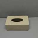 Natural Travertine Textures Tissue Box Cover Rectangular (Only Suitable for Standard Sized Tissue Box) for Decor,Resin Tissue Box for Bathroom Countertop,Bedside,OfficeMade of Resin, Height of 4 in (Yellow Stone L)