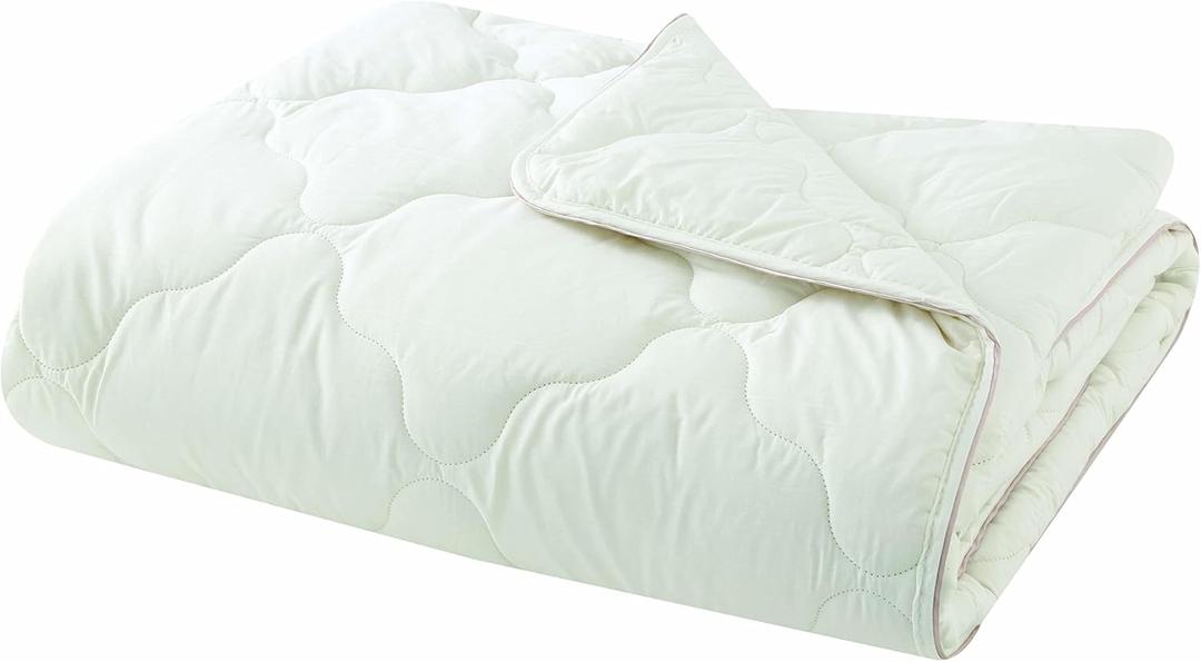 Yatas Bedding Wool Comforter, 100% Wool Filling, Durable, Machine Washable Quilt, 100% Natural Soft Cotton Cover, Bedding Duvet Inserts & Bed Sets, Ecru (King) - 89"x102" Yatas Bedding Wool Comforter, 100% Wool Filling, Durable, Machine Washable Quilt, 100% Natural Soft Cotton Cover, Bedding Duvet Inserts & Bed Sets, Ecru (King) - 89"x102"