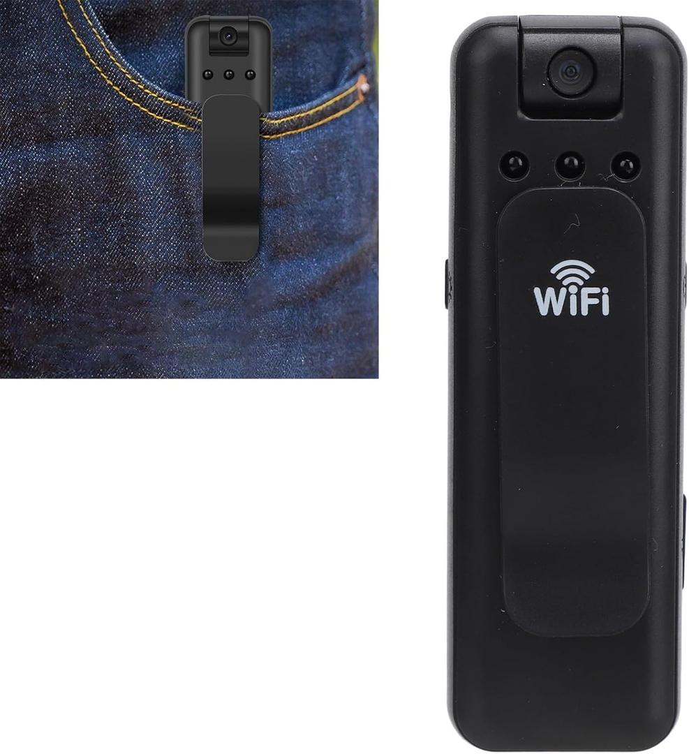 Mini Body Camera 1080P, Magnetic Video Recorder, Built in 32GB Memory Card, Night Vision and Loop Record, Police Cam for Home, Outdoor, Riding Bike