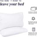 Nuzzle Pillow Cases Standard Size, 100% Cotton Pillowcases with Envelope Closure, White Pillow Covers 20 x 26 inches, Pillow Protector with 300 Thread Count Soft and Breathable
