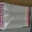 Pink Woven Wicker 3.5 Gallon Fabric Trash Can, Storage Baskets, Waterproof Cute Waste Basket, Decorative Trash Bin for Bedroom, Office, Living Room, Kitchen