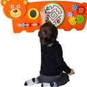 Learning Sensory Wall Toy for Toddlers - Bear Sensory Board Field with Fun Learning Activities - Wall Busy Board Learning Activity Wall Panel Toy for Kids Playroom & Children's Daycare