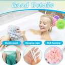 10 Pcs Bath Loofah Shower,Mesh Sponge Pouf,Soft Mesh Shower Loofahs for Body Wash,Bathing Accessories,Bathroom(10 Colors)