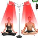 Red Light Therapy for Body, Red Light Therapy with Stand, 4 Heads 660nm & 850nm Red Light Therapy Lamp Portable LED Red Light Therapy Device for Full Body, Face