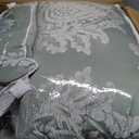 LANCO MODERN LIFESTYLE Sage King Size Comforter Set, 15 Pieces, Damask Jacquard Woven, Bedding Set with Sheets, Room in a Bag, Comforter, Bed Skirt, Pillow Shams and Decor Pillows, Curtains