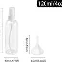 36 Pack Plastic Small Spray Bottles 4 oz/120 ml, Fine Mist Clear Empty Plastic Small Travel Spray Bottle, with 10 Funnels and 10 Labels