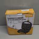 OSTBA Sandwich Maker, 2 Slice Grilled Cheese Maker with Non-stick Triangle Plates, Indicator Lights, Cool Touch Handle, Easy to Clean and Store, 750W