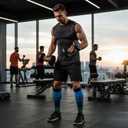 Graduated Compression Socks for Women&Men 20-30mmhg Knee High Socks Travel Hiking Running Stocking, Size L/XL