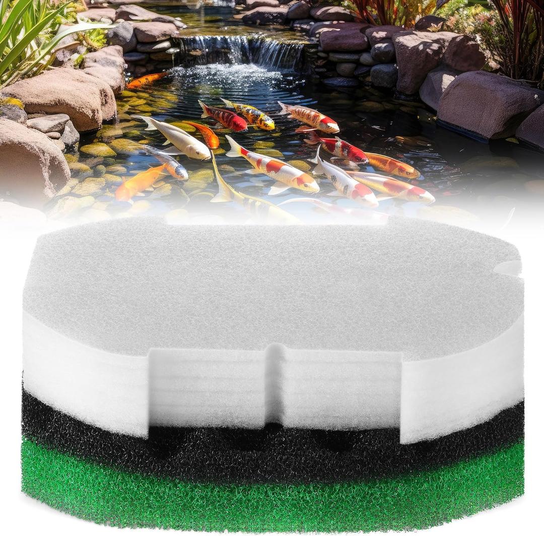 Pond Filter for Ponds Maintenance Kit, Suitable for Inpond 5 in 1 600 Gallon Model, Includes Foam Filters and Polymer Wool Pads Efficient Filtration Solution (Fit 600/900)
