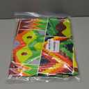 FANDEE Plus Size Dresses, Women Summer Casual V Neck Short Sleeve A-Line Cocktail Shirt Midi Dress with Belt and Pockets (Green Geo Print), Size: 4X-Large