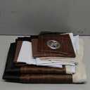 Estelar Textiler Brown and Greyish White Blackout Curtains 54 Inch Length, Full Light Blocking Gradient Grommet Drapes for Living Room, Thermal Insulated Ombre Curtains for Bathroom, 52Wx54L, 2 Panels