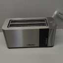Mueller UltraToast Full Stainless Steel Toaster 4 Slice, Long Extra-Wide Slots for Bagels and Waffles, 6 Browning Levels, LED Display, Cancel/Defrost/Reheat Functions & Removable Tray, Kitchen Gadgets