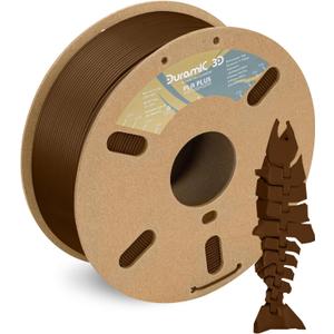 DURAMIC 3D PLA+ Filament 1.75mm 1Kg Brown, PLA Plus Filament 1Kg Spool(2.2lbs) Tougher and Stronger, Dimensional Accuracy Probability +/- 0.02mm