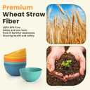Homienly Plastic Bowls Alternative, Unbreakable Wheat Straw Cereal Bowls 8 PCS - Microwave & Dishwasher Safe Bowl for Cereal, Snack, Rice, Salad, Soup Bowls for Kitchen, Camping, Party(Muliti,26 OZ) (Multicolor)