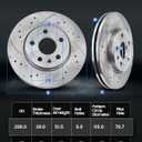 Anpulsero Front Brake Pads And Rotors Kit Compatible with 2007-2009 Chevy Equinox, 2012-2015 Captiva Sport Automotive Replacement Brake Kits 55148 D1264-8381 Drilled And Slotted Rotors 296mm(11.7in)