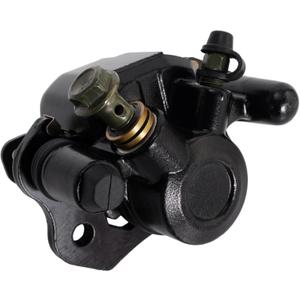 RUTU Brake Caliper for Chinese ATV Quad Go Kart Brake Caliper Compatible with Four Wheeler Coolster Kazuma 110cc 125cc 150cc 200cc 250cc 196cc 6.5HP kt196 Taotao (Right exhaust screw, Black)