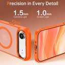 BENTOBEN Magnetic for iPhone Air Case 6.5" 2025, [Compatible with Magsafe] Slim Cute Matte Translucent Shockproof Drop Protective Bumper Women Men Phone Cover for iPhone 17 Air, Orange
