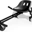 Jetson JetKart 2.0 Universal Hoverboard Attachment, 6" Tire, Bucket Seat, Adjustable Footrest Accommodates Most Heights, Ages 12+, Black, JKAR20-BK