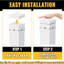 VIVIDA 4" x 4" Vinyl Post Caps (2-Pack), White PVC Pyramid Fence Post Top Caps for Actual 4" x 4" Vinyl Fence, Deck, Mailbox