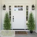 5ft Artificial Norfolk Pine Christmas Tree for Outdoor, 60in Real Touch Faux Norfolk Pine Christmas Tree with Black Pot for Indoor Outdoor Front Porch Home Xmas Decor, 2Pack
