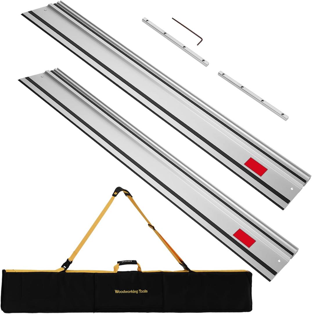55"*2 Track Saw Guide Rail Compatible with Milwaukee Track Saw With Bag | Replacement for Milwaukee Guide Rail, Perfect Fit for Milwaukee Track Saw and Woodworking Longer Cuts