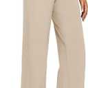 G4Free EverGoing Yoga Pants Women Wide Leg Pants with Pockets High Waist Stretch Dress Casual Sweatpants Petite/Regular/Tall Medium, Light Khaki, Medium