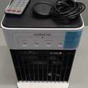 Portable Air Conditioners for Bedroom, Dual Motor Evaporative Air Cooler with 3 Speeds & 3 Mist, 7 Color Night Light Cooling Fan with 2-8H Timer, 1100ML Personal AC Unit for Office Room