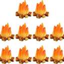 10Pcs Miniature Campfire Dollhouse Fire Ornament Decor Model Fire Model Handicraft Fake Fire Pretend Toy Resin Bonfire Model Miniature Decoration