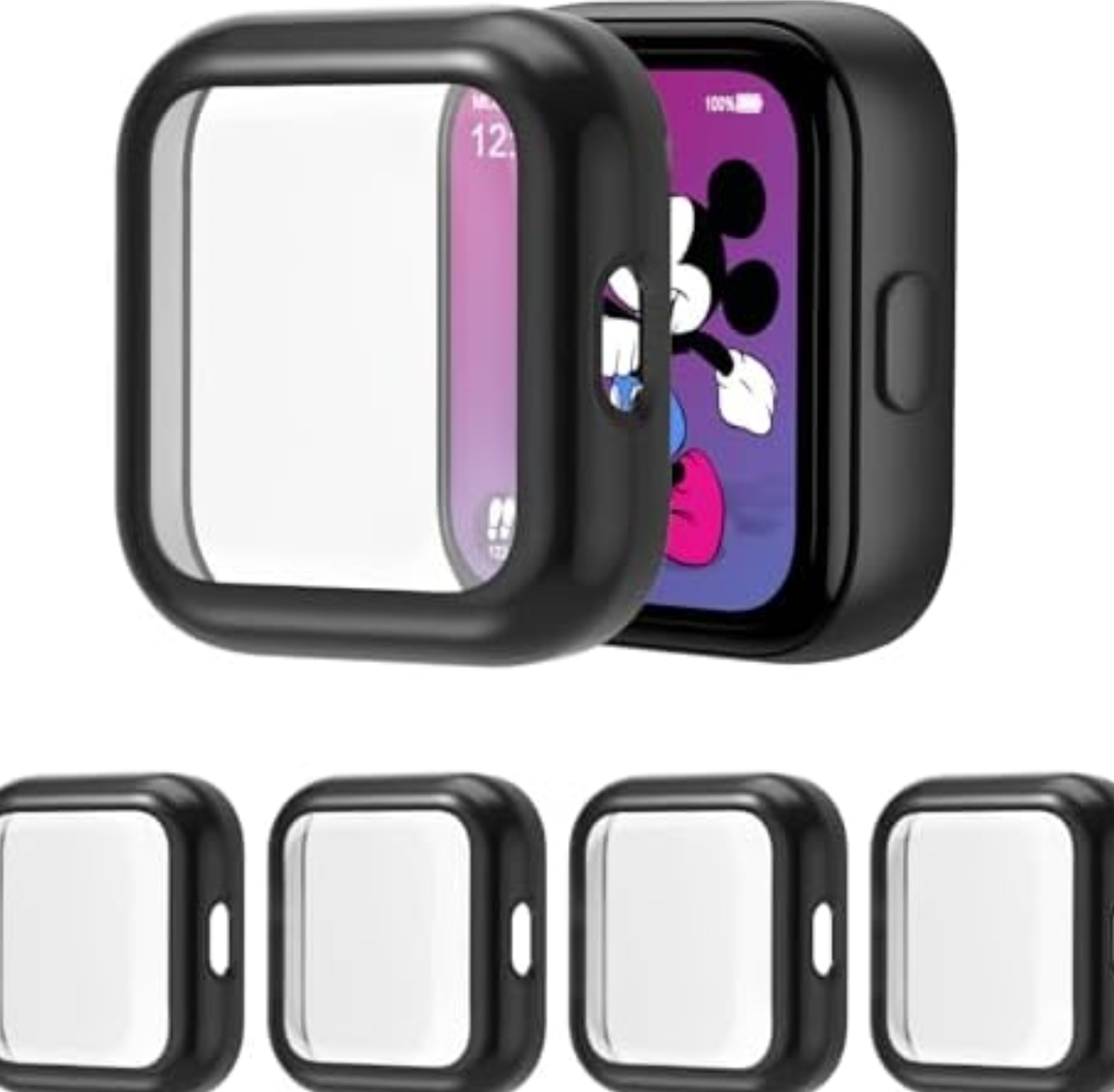 Valband 4 Packs Screen Protector Compatible with SyncUp Watch, Ultra Slim Soft Full Cover Case for SyncUp Kids Watch, Black/Black/Black/Black, Set of 3