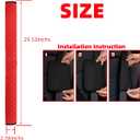 2 x 2PCS Extra Long Car Seatbelt Cover, 29.53 inches Soft Leather Vehicle Safety Seat Belt Strap Cushion, Comfortable Auto Shoulder Neck Chest Protection Pads Accessories, Extremely Long (Red)