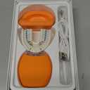 Electric U Shaped Toothbrush for Adult,360 Degree Automatic Cleaning, Ultrasonic Tooth Brush has 23760 Nylon Bristles and 3 Modes Standard, Fast, Ultra Fast(Orange)