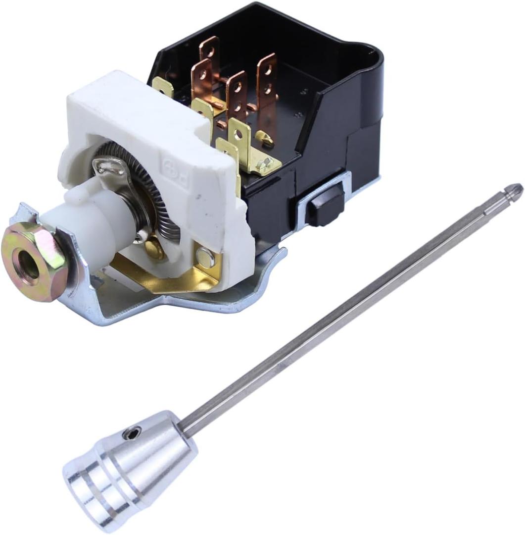 MOTOKU 8 Term Headlight Switch w/Knob Lever for Chevy for Pontiac for GMC for Cadillac for Buick 1965 1966 1967 1968 1969 1970 D1588