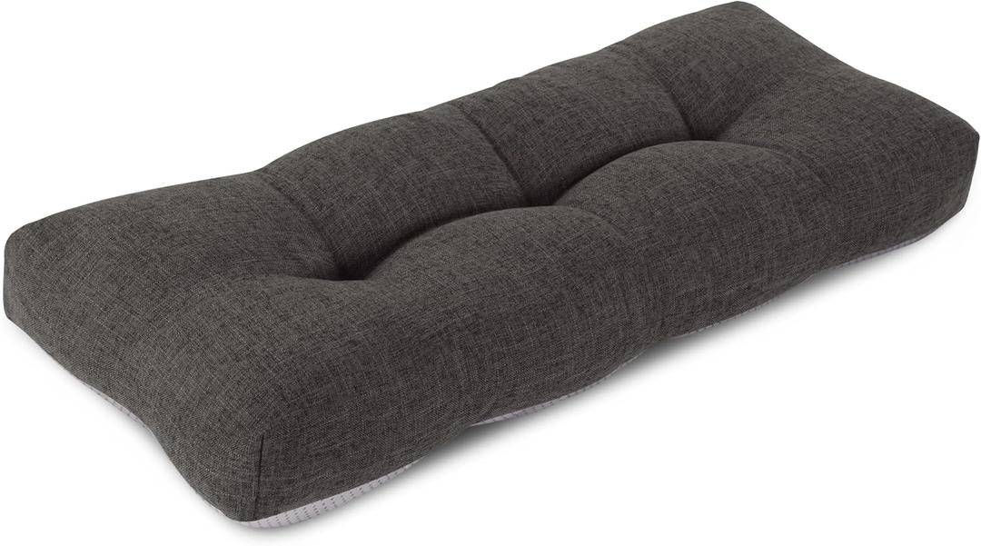 Bench Cushion for Indoor Furniture 36"x14"x4" Dark Grey 1 Pack