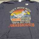 Don't Mess With Auntiesaurus You'll Get Jurasskicked Auntie T-Shirt, L