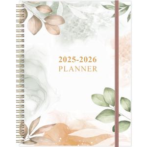 2026-2027 Planner - Weekly & Monthly Planner from January 2026 - June 2027, Planner 2026-2027 with Elastic Closure, Inner Pocket, 8.5" x 11", Rose Leaf