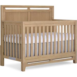 Evolur Bradford 5-in-1 Convertible Full Size Baby Crib, Pinewood Nursery Converts to Daybed, Toddler Bed and Full-Size Bed, 3 Mattress Heights, GREENGUARD Gold & BSA Certified - Alpine Oak, 30.8"L x 55.4"W x 48"H