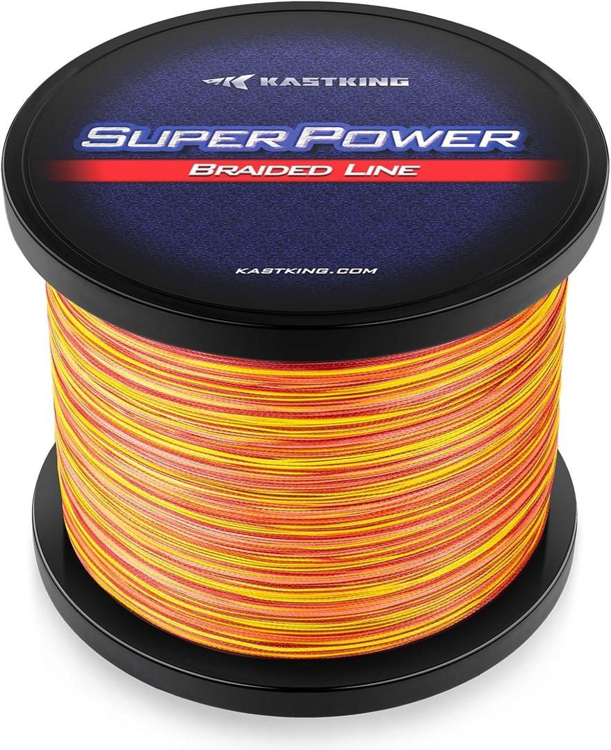 KastKing SuperPower Braided Fishing Line - Abrasion Resistant Braided Lines Incredible Superline Zero Stretch Smaller Diameter A Must-Have! 8lbs - 327yds