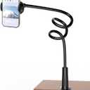 TONDA Phone Holder for Bed Desk, Gooseneck Phone Holder Stand with 33 inch Adjustable Flexible Long Arm Clip Clamp Bracket Mount for iPhone 15 Pro Max XR X 8 7 6 or Other 4-7" Devices