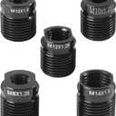 2 x 5PCS Shift Knob Adapter,Car Accessories,Universal Aluminum Alloy Universal Shifter Knob Adapter Nut Inserts for M10x1.25/M12/M14 Threads,Automotive Replacement,Suitable for Most Car Models