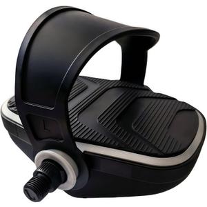 YBEKI Pro Spin Bike Pedals with Adjustable Straps - 9/16" Spindle for Peloton/Schwinn/Sunny Indoor Exercise Bikes | Heavy-Duty PP Plastic & PVC Straps | Non-Slip Diamond Surface