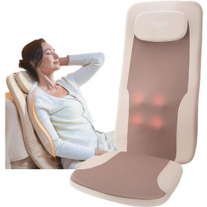 Mynt FSA HSA Eligible Foldable Back Massager, Chair Massager with Soothing Heat, Flexible Massage Chair Pad with Soft S-Curve Longer Track Adjustable Pillow for Diverse Body Contours, FSA/HSA Approved
