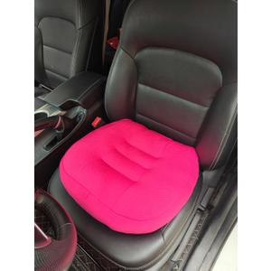 Adult Booster Seat Cushion for Car Height Increase Thick Pad for Office Chair Rocking Chair Floor Pillow Back Pain Coccyx Pain Relief, Carry Handle-Hot Pink, 15.7 x 15.7 x 4.7 inches