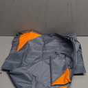 Orga'Neat Pocket Picnic Blanket, Sandproof Lightweight Pocket Camping Tarp, 55x 60 Foldable & Fits into Small Bag, Water Resistant Washable Quick Dry Compact Beach Mat for Outdoor Recreation (Grey/Orange)